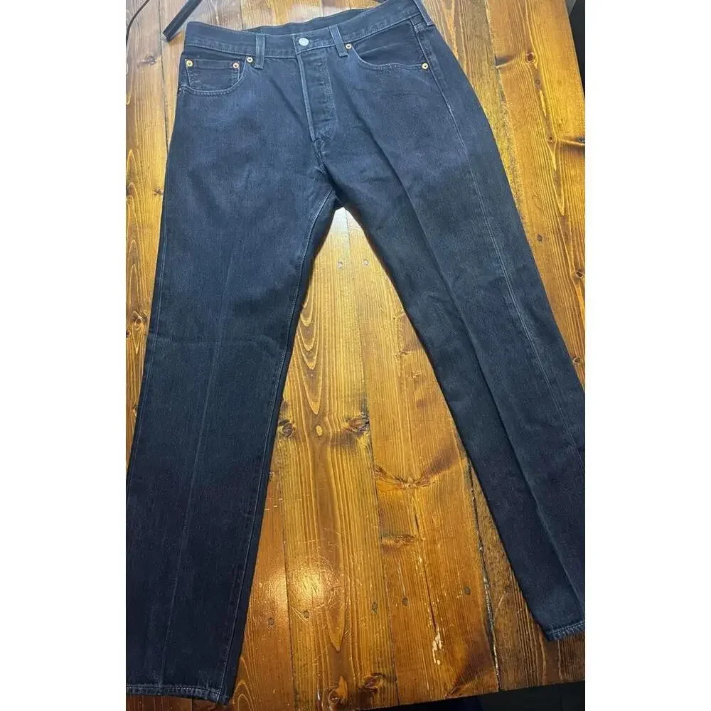 Levis 501 Original Straight Jeans Mens 33x32 Black - Picture 2 of 7